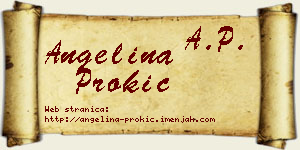 Angelina Prokić vizit kartica